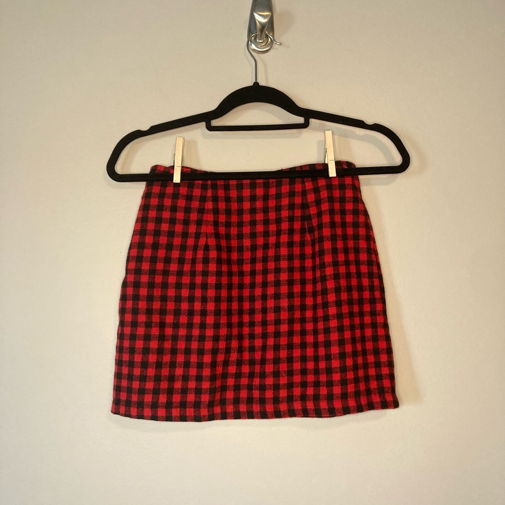forever 21 Buffalo Check Mini Skirt S Sexy Schoolgirl Dark Academia Lined. - Picture 2 of 4